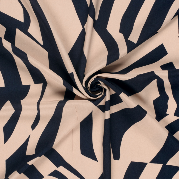 RESTSTÜCK 1,70m !!! - Viskose - Outline - nude/navy