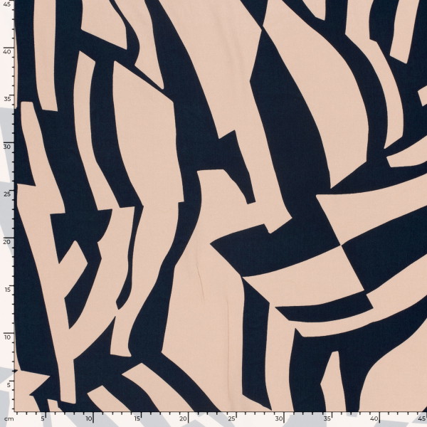 RESTSTÜCK 1,70m !!! - Viskose - Outline - nude/navy