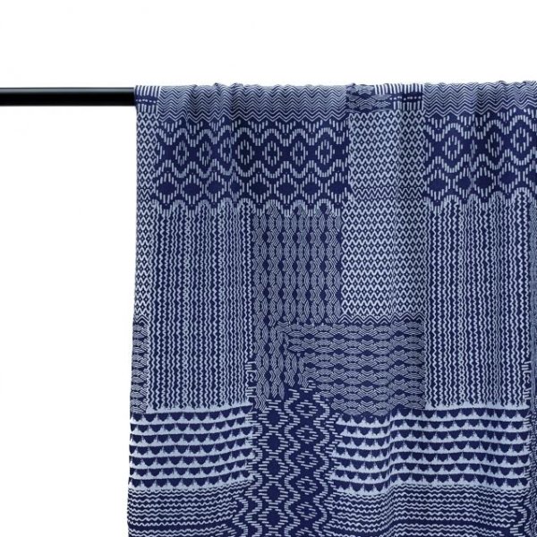 Viskose - Patchwork Rhombus - blue