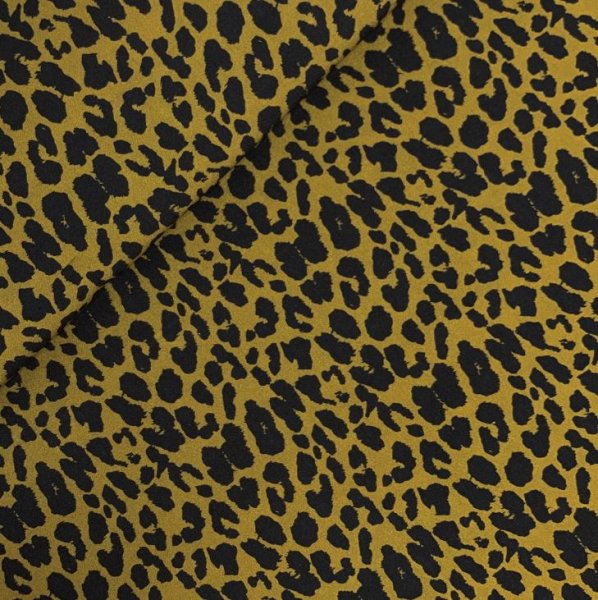 Viskose - Pauline - Leoprint - goldgelb - Swafing