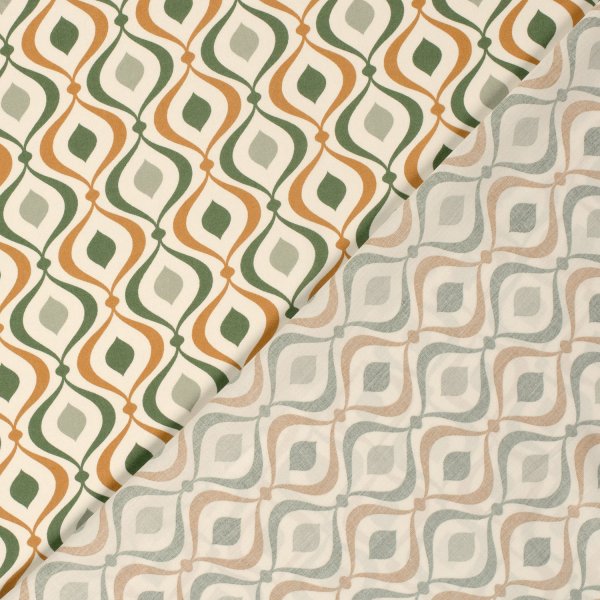 Viskose Popeline - Bruna - khaki/ecru