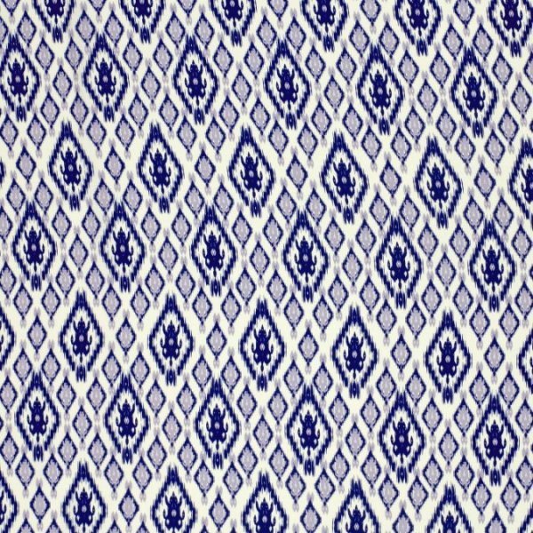 Viskose Popeline - Edla - blue/ecru