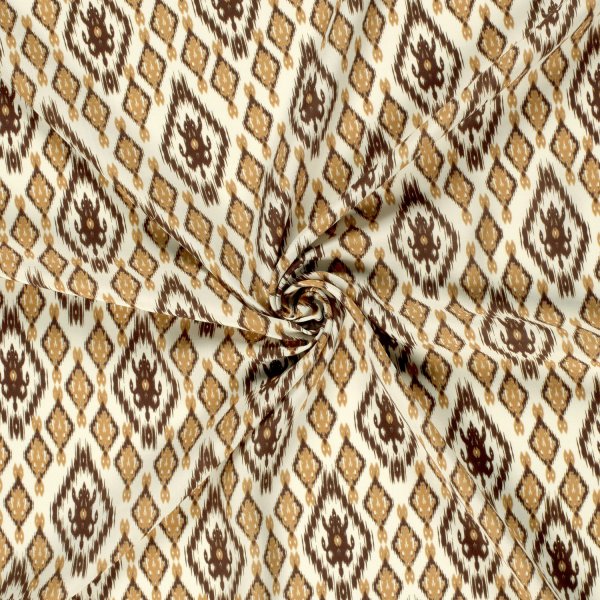 Viskose Popeline - Edla - brown/ecru