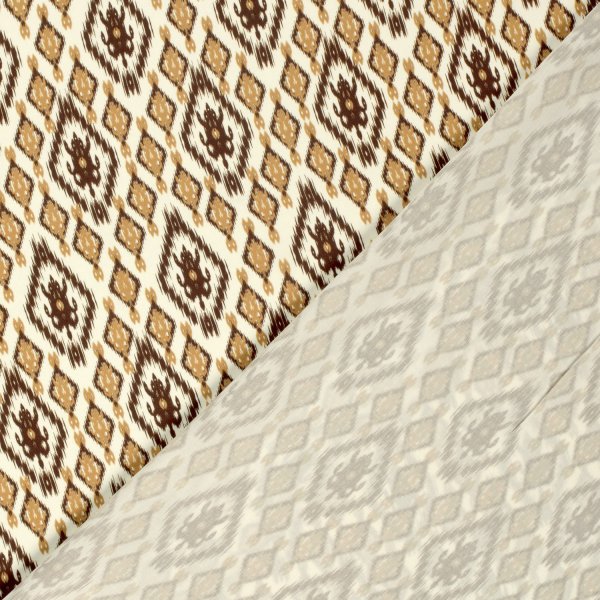 Viskose Popeline - Edla - brown/ecru