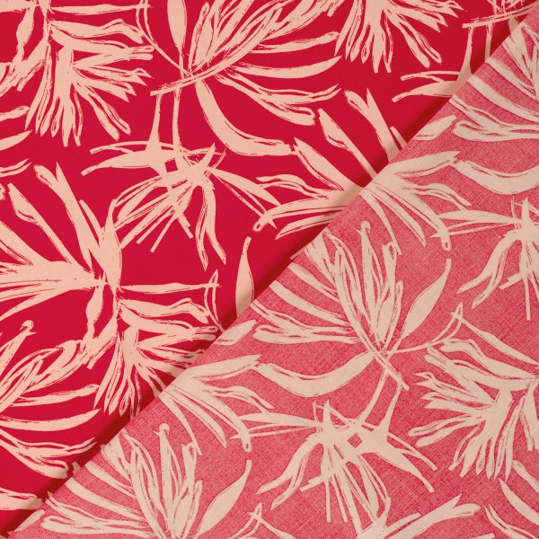 Viskose Popeline - Erma - rot/rosa