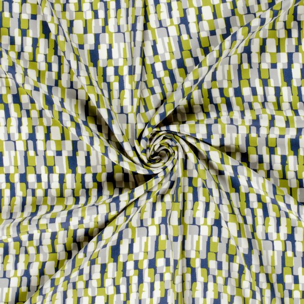 Viskose Popeline - Gali - blue/green