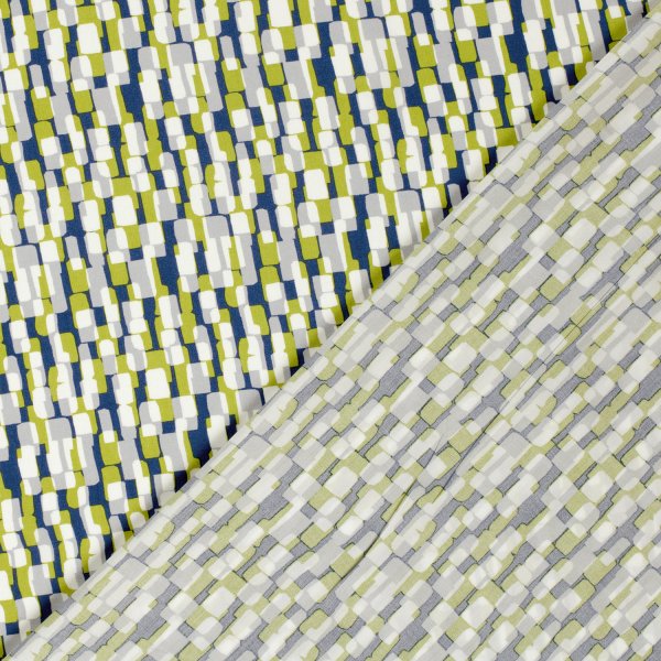 Viskose Popeline - Gali - blue/green