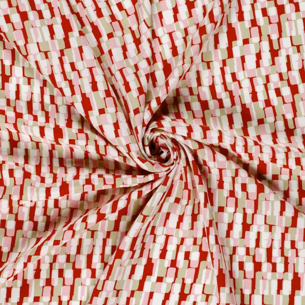 Viskose Popeline - Gali - red/rose