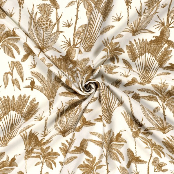 Viskose Popeline - Henni - brown/offwhite
