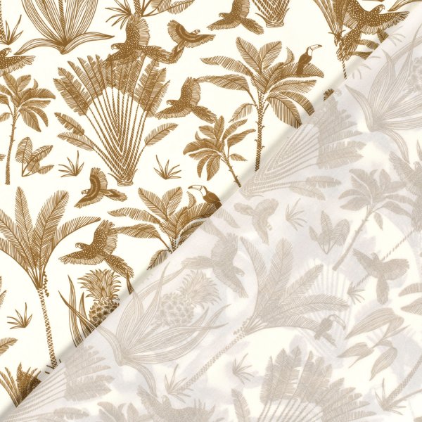 Viskose Popeline - Henni - brown/offwhite