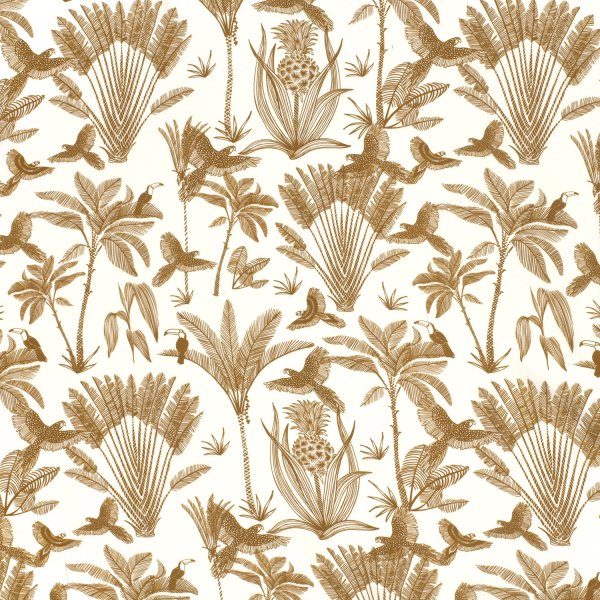Viskose Popeline - Henni - brown/offwhite