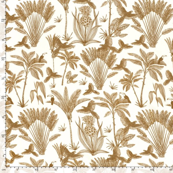 Viskose Popeline - Henni - brown/offwhite