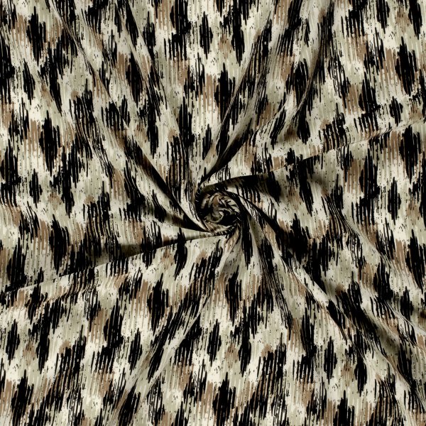 Viskose Popeline - Jale - black/brown/khaki