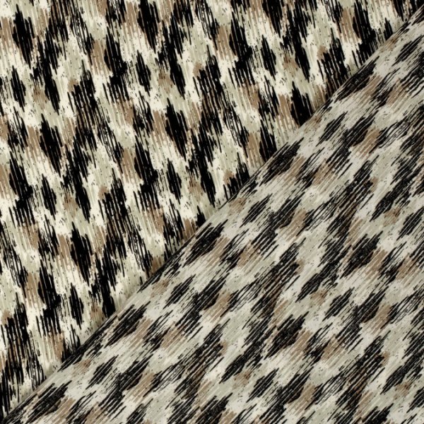 Viskose Popeline - Jale - black/brown/khaki