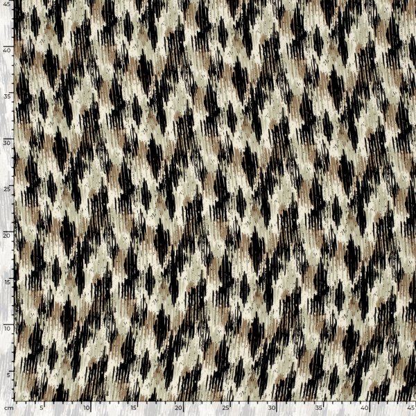 Viskose Popeline - Jale - black/brown/khaki