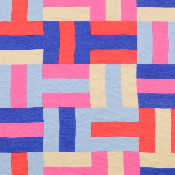 Viskose Popeline - Jamiro - blau/pink