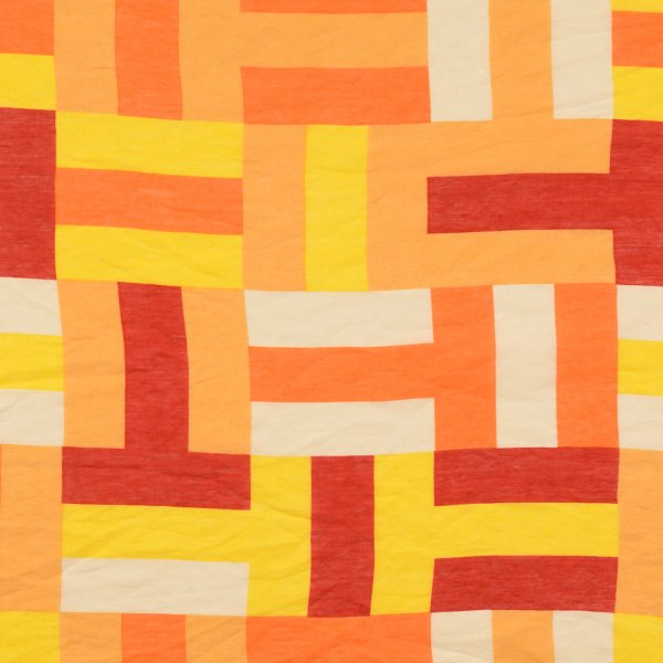 Viskose Popeline - Jamiro - rot/orange