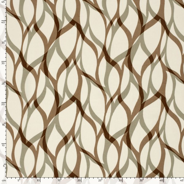 Viskose Popeline - Janelle - brown/khaki/ecru