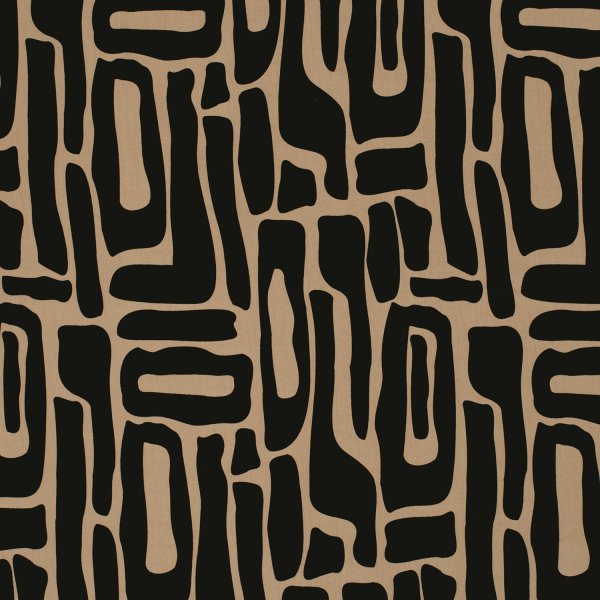 Viskose Popeline - Karsta - black/caramel