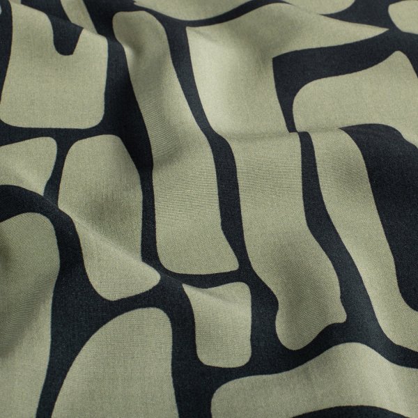 Viskose Popeline - Karsta - navy/mint