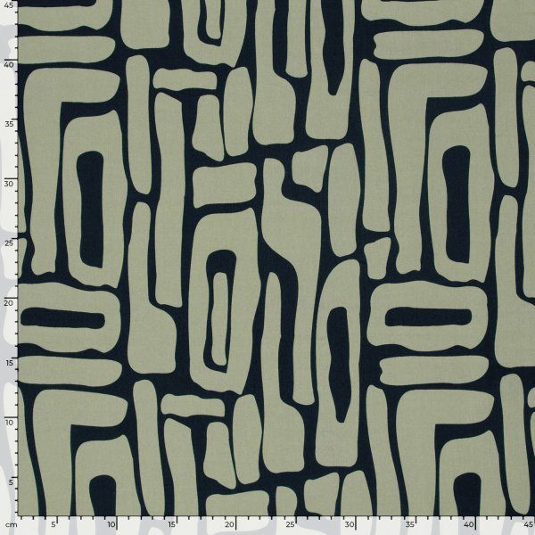 Viskose Popeline - Karsta - navy/mint
