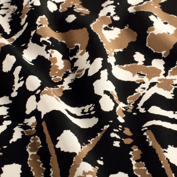 Viskose Popeline - Lanie - black/brown