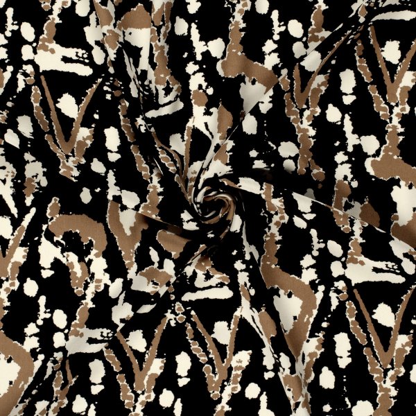 Viskose Popeline - Lanie - black/brown