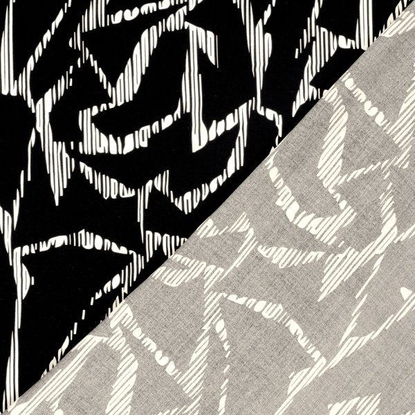 Viskose Popeline - Marlea - black/white
