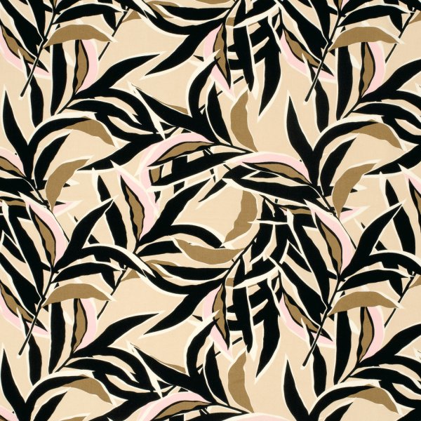 Viskose Popeline - Piera - sand/rose/black