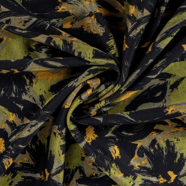 Viskose Punta di Roma - Morgan - khaki/schwarz