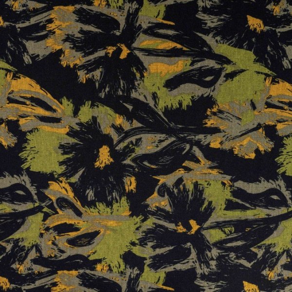 Viskose Punta di Roma - Morgan - khaki/schwarz