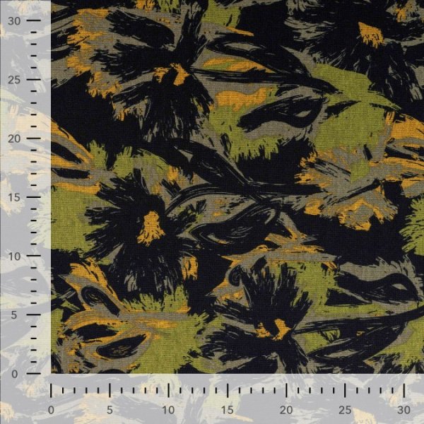 Viskose Punta di Roma - Morgan - khaki/schwarz