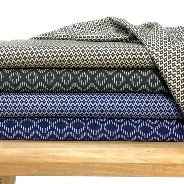 RESTSTÜCK 1,20m !!! - Viskose - Small Rhombus - blue