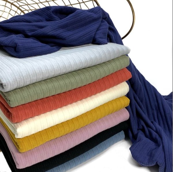 RESTSTÜCK 70cm !!! - Soft Viskose Rippjersey - marine