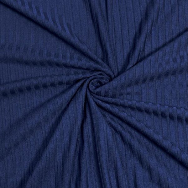 RESTSTÜCK 70cm !!! - Soft Viskose Rippjersey - marine