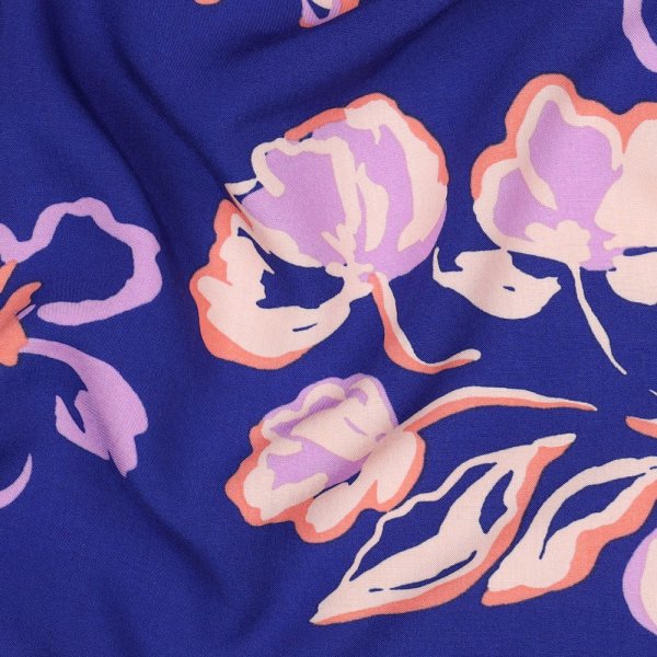 Viskose mit LENZING™ ECOVERO™ Fasern - Risa Flowers - cobalt
