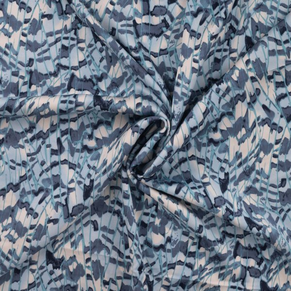 Viskosesatin - matt - Mystic Feather - blue