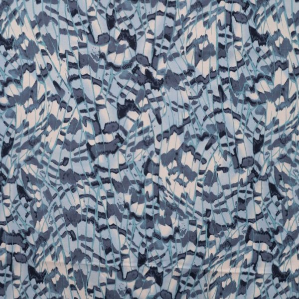 Viskosesatin - matt - Mystic Feather - blue