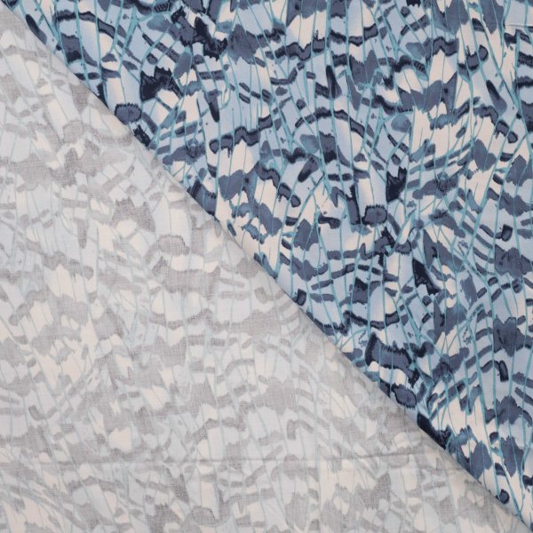 Viskosesatin - matt - Mystic Feather - blue