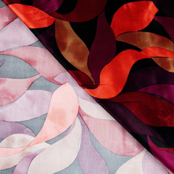Viskose Satin - Paola - dark red/orange