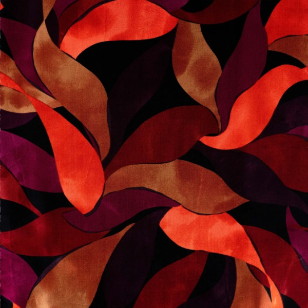 RESTSTÜCK 0,50m !!! - Viskose Satin - Paola - dark red/orange