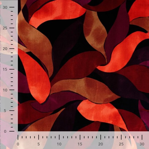Viskose Satin - Paola - dark red/orange