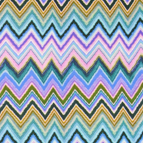 Viskosesatin - matt - Kalina - multicolor blau