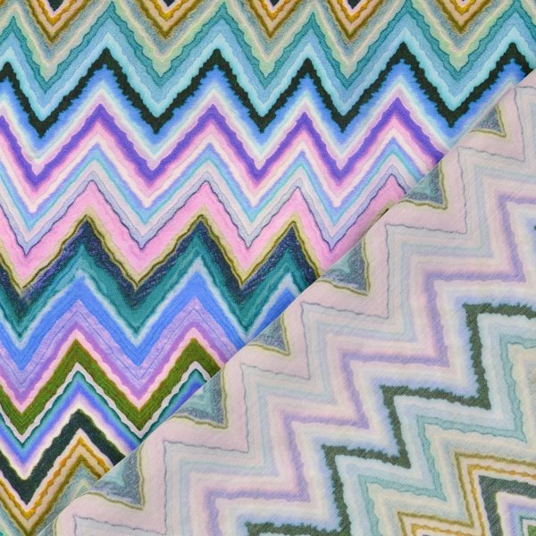 Viskosesatin - matt - Kalina - multicolor blau