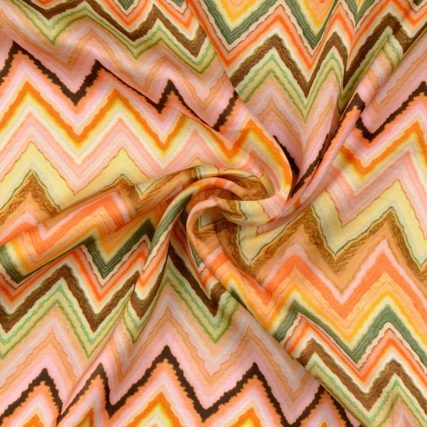 Viskosesatin - matt - Kalina - multicolor rosé