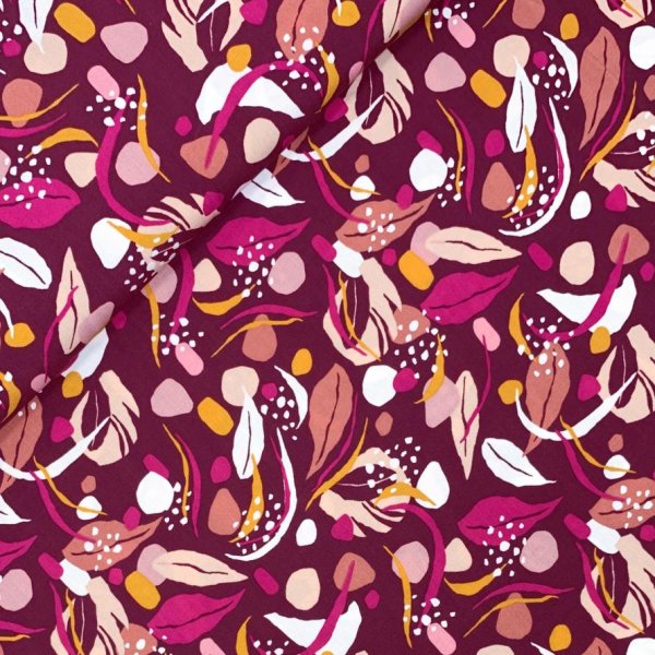 RESTSTÜCK 1,10m !!! - Viskose Popeline - Sevar - bordeaux