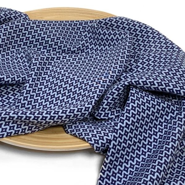 RESTSTÜCK 1,20m !!! - Viskose - Small Rhombus - blue