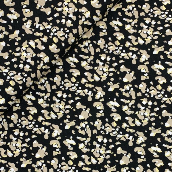 RESTSTÜCK 0,50m !!! - Viskose - Small Stains - black