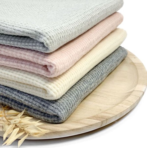 RESTSTÜCK 90cm !!! - Viskose Strick - Soft Waffle - grey