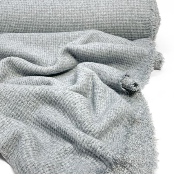RESTSTÜCK 90cm !!! - Viskose Strick - Soft Waffle - grey